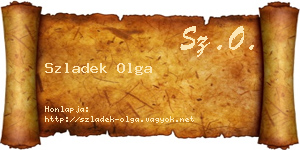 Szladek Olga névjegykártya